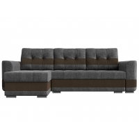 Угловой диван Честер рогожка (серый/коричневый)  - Изображение 3